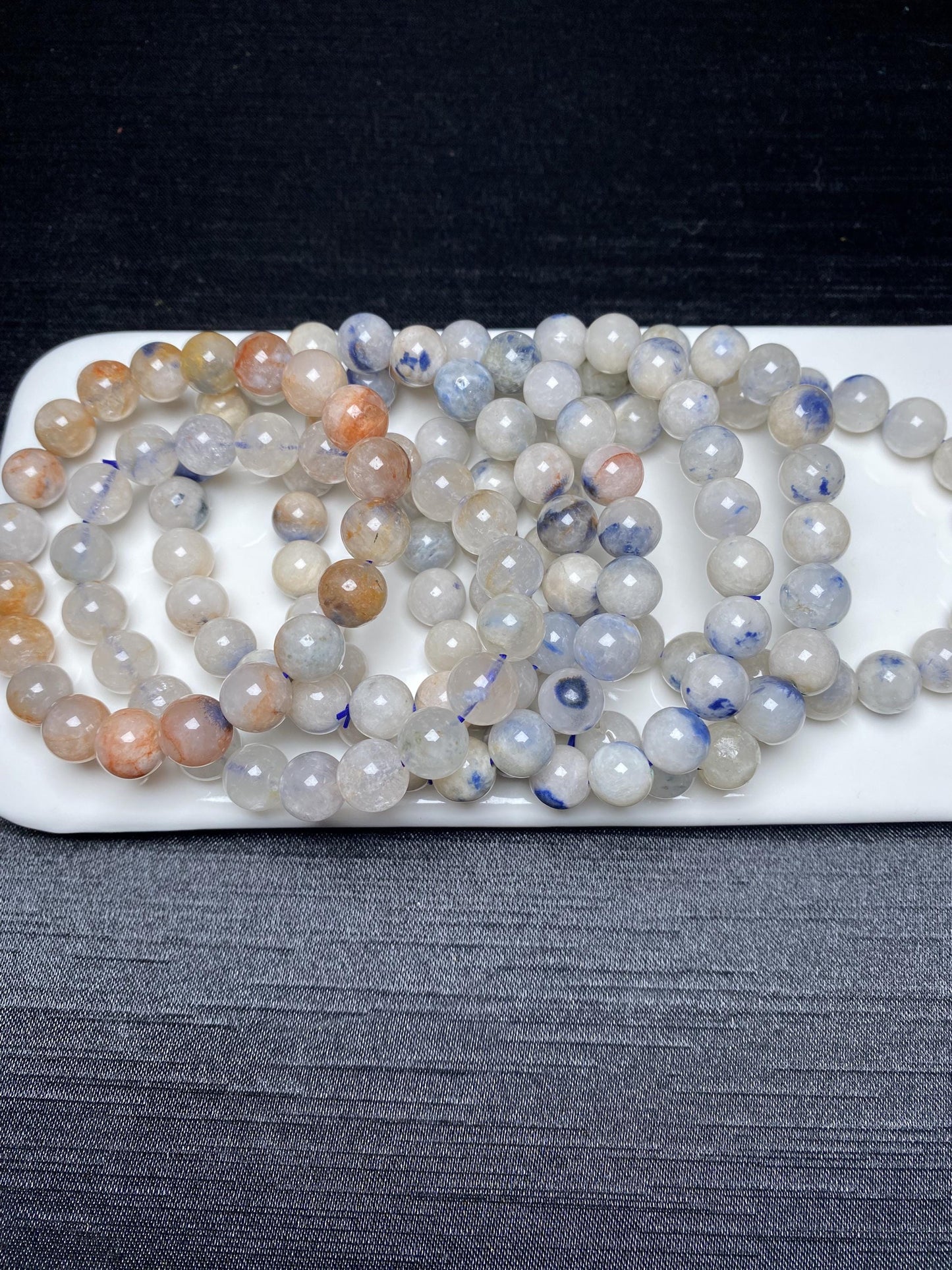 Cystal bracelet dumortierite nature crystal beaded braclets 9mm+