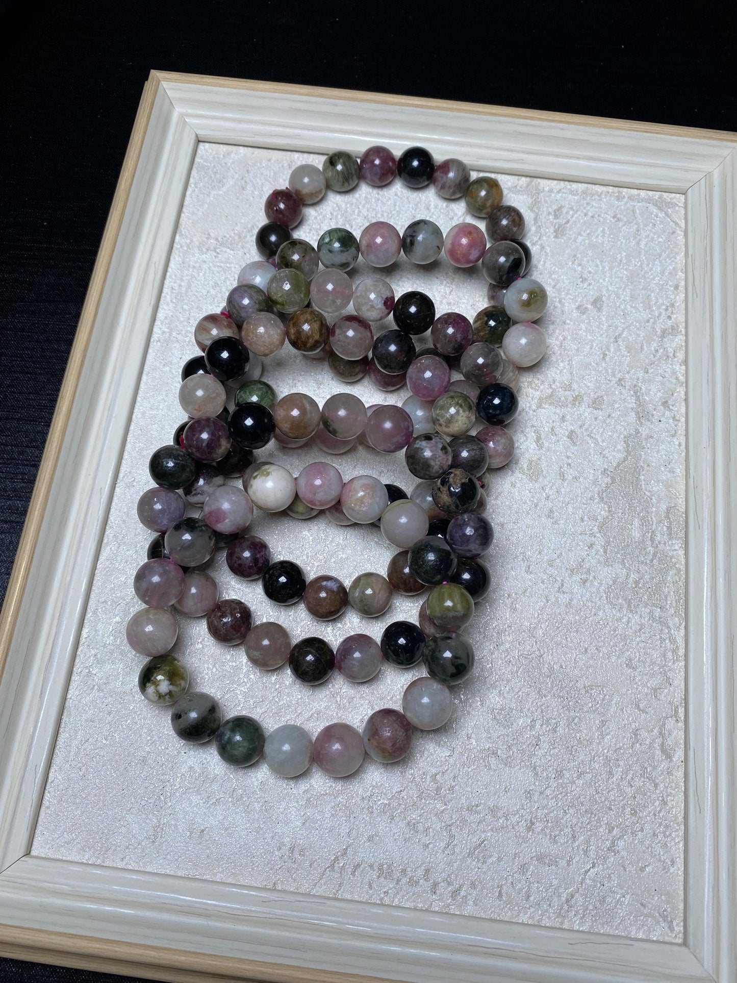 Colorful tourmaline bracelets beaded bracelets nature crystal bracelet 10.5mm+