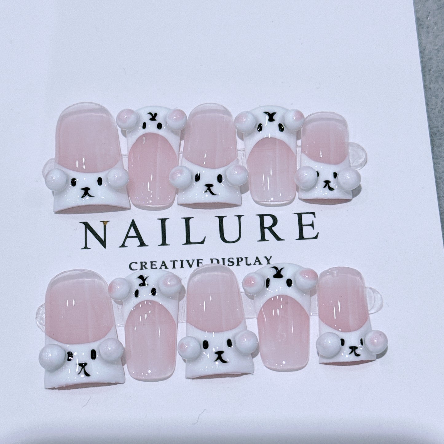 D08 Duck shape nails press on nails handmade nails duck nails y2k