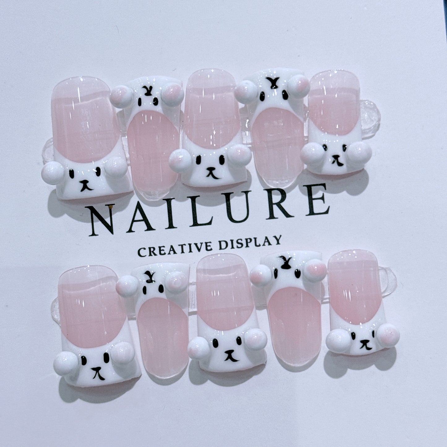 D08 Duck shape nails press on nails handmade nails duck nails y2k