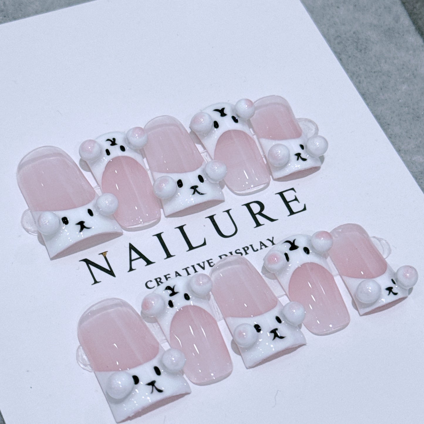 D08 Duck shape nails press on nails handmade nails duck nails y2k