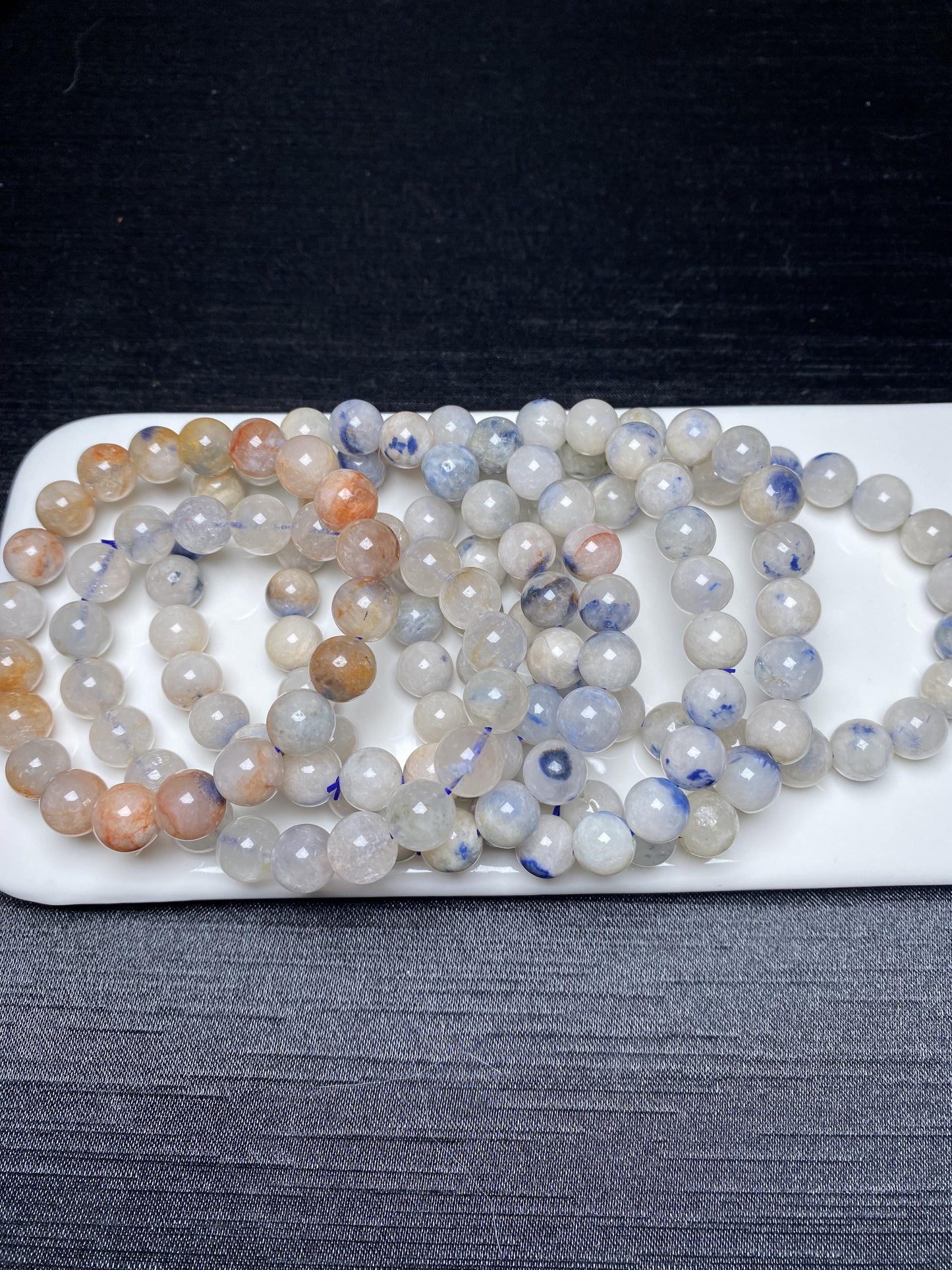 Cystal bracelet dumortierite nature crystal beaded braclets 9mm+