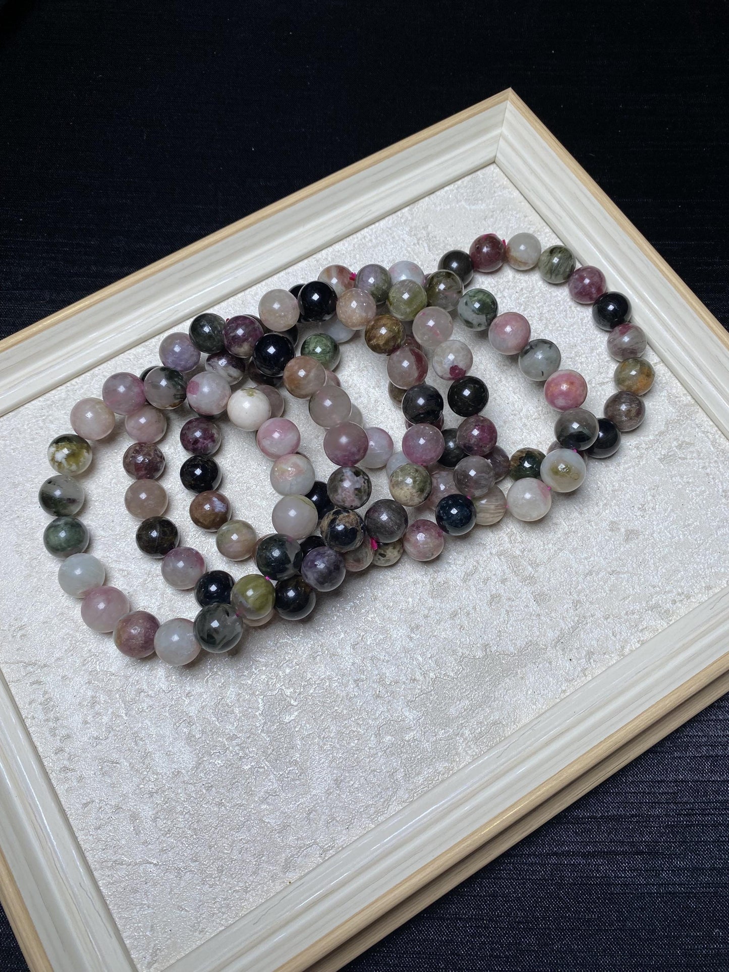 Colorful tourmaline bracelets beaded bracelets nature crystal bracelet 10.5mm+