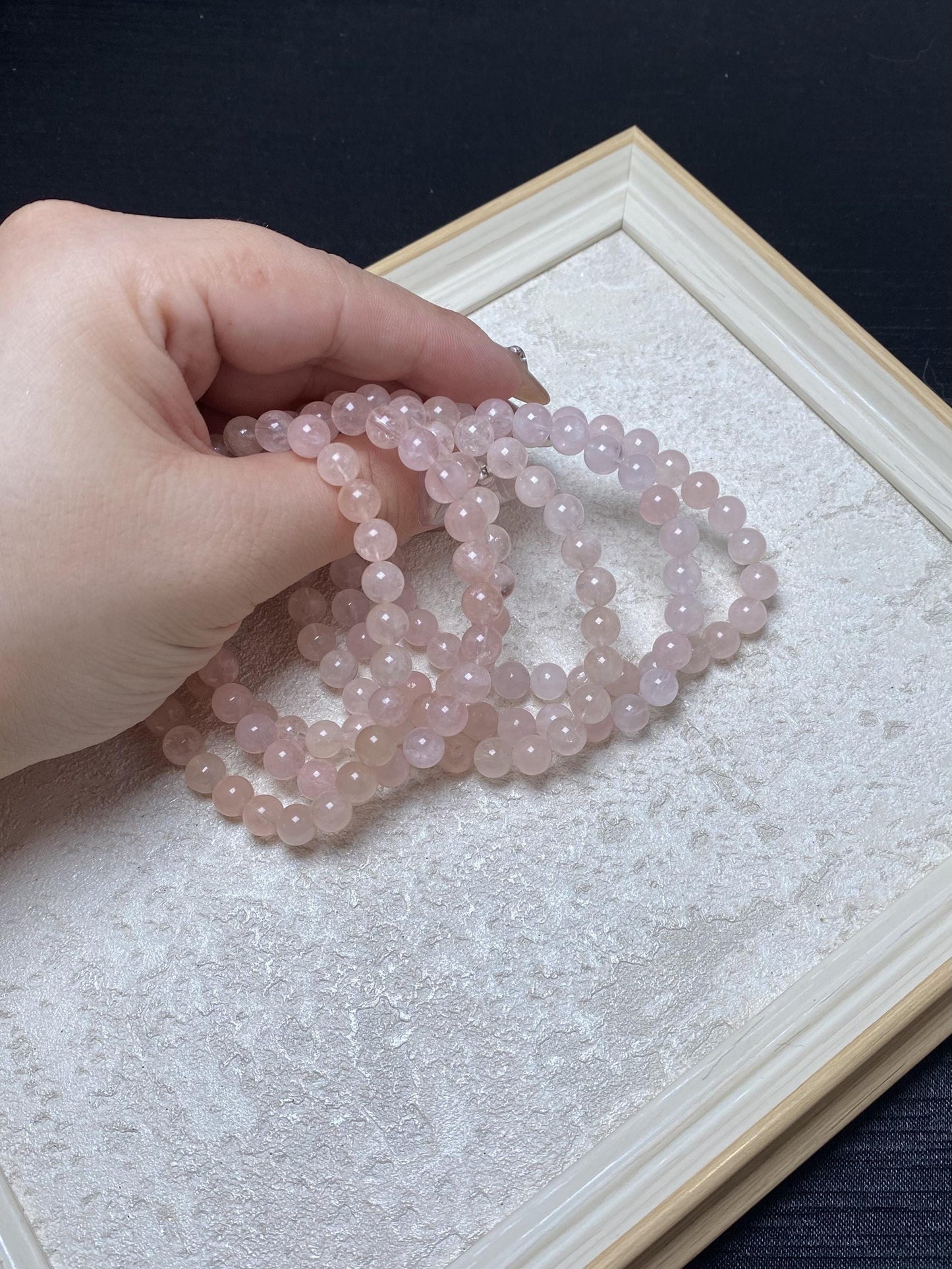 Peach morganite crystal barcelets nature beaded crystal bracelets