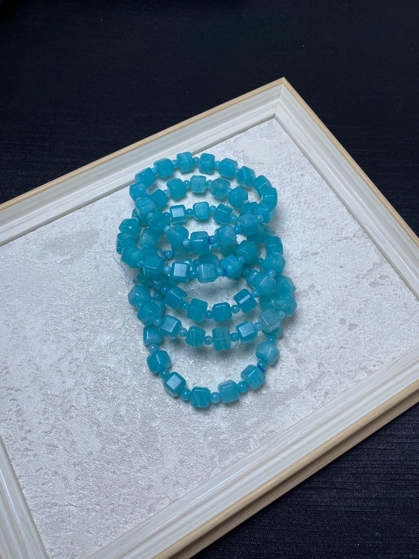 8mm cube amazonite green crystal bracelets handmade beaded crystal bracelets