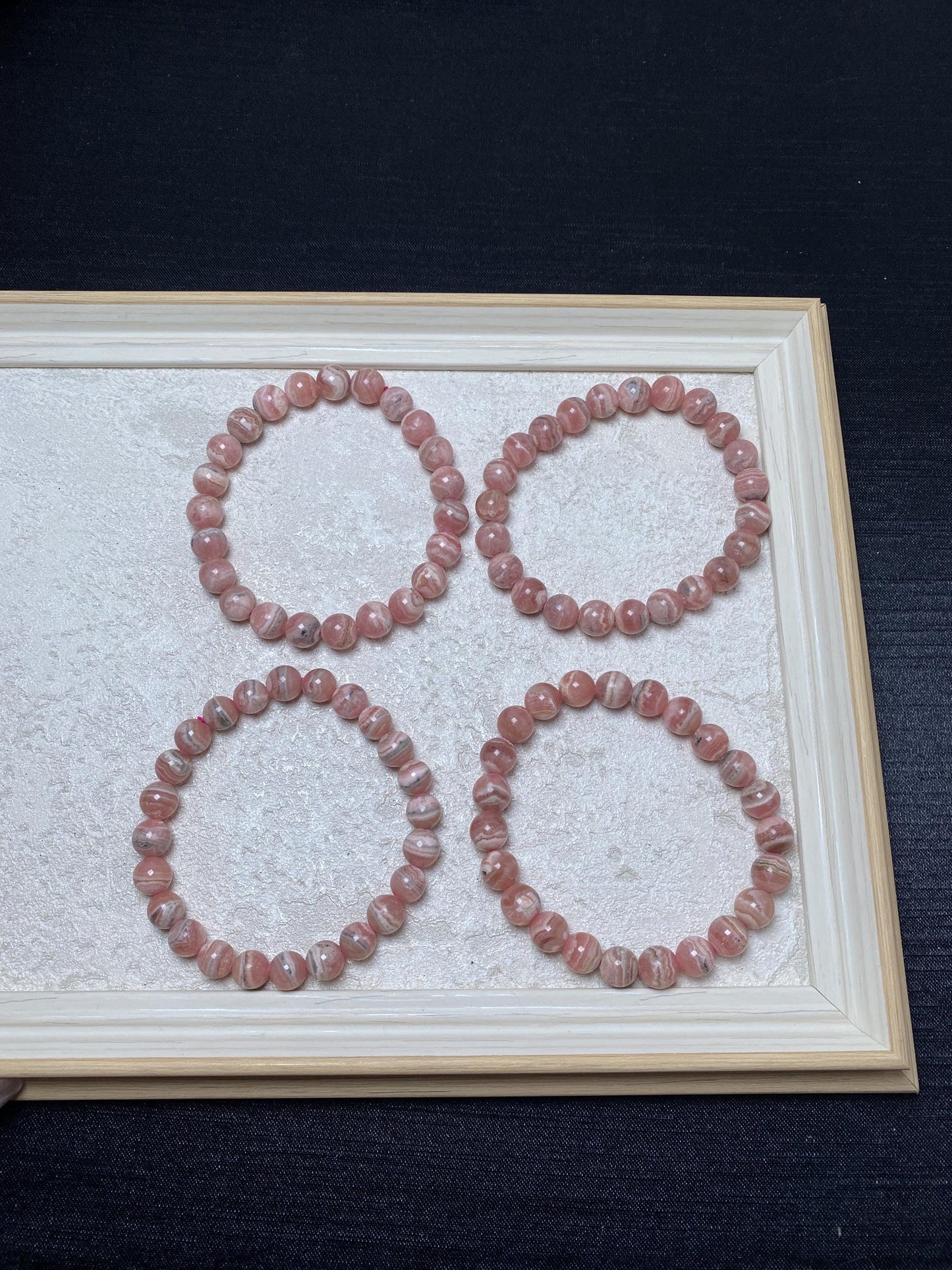 geniune rhodochrosite pink bracelets banding beaded bracelets crystal nature crystal about 7.5mm