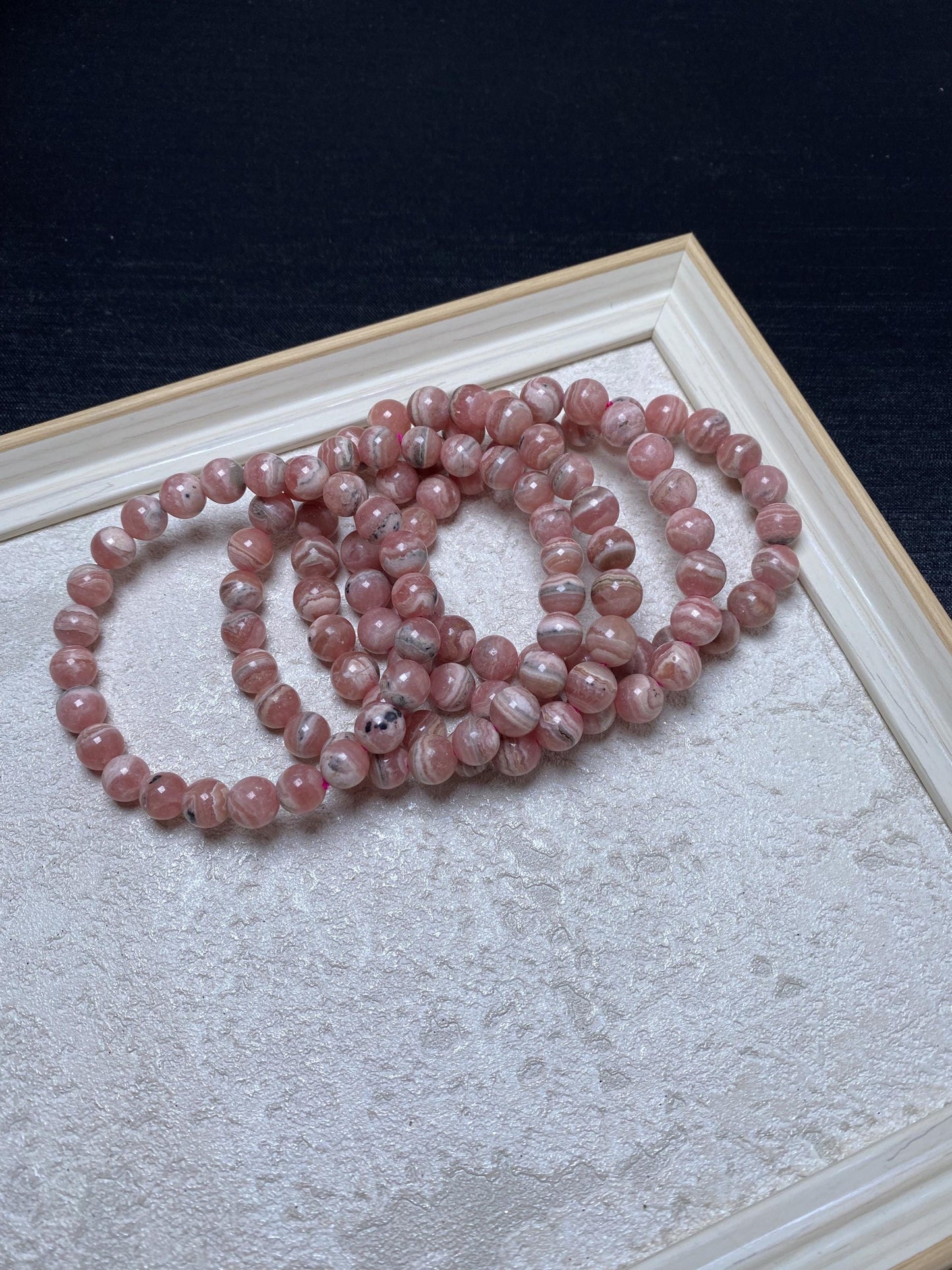 geniune rhodochrosite pink bracelets banding beaded bracelets crystal nature crystal about 7.5mm