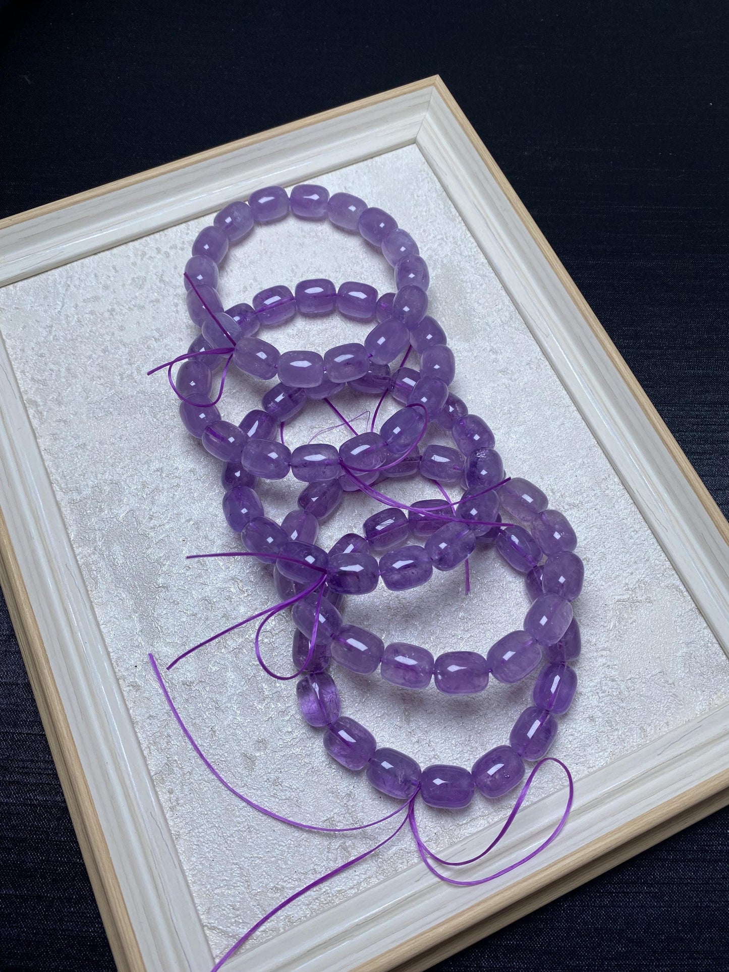 Barrel amethyst bracelets purple crystal bracelets beaded bracelets dreamy colour