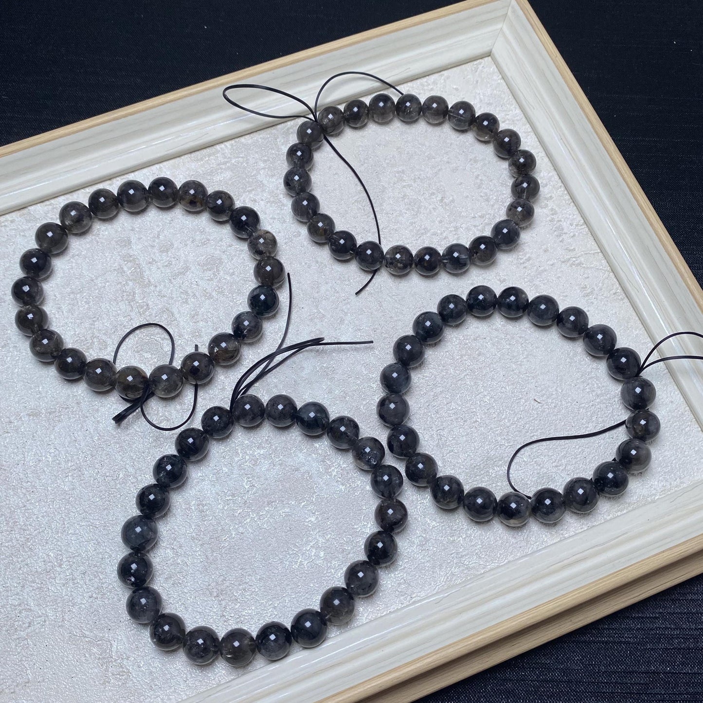 8mm+ black herkimer bracelets handmade beads crystal brackelet geniune crystal