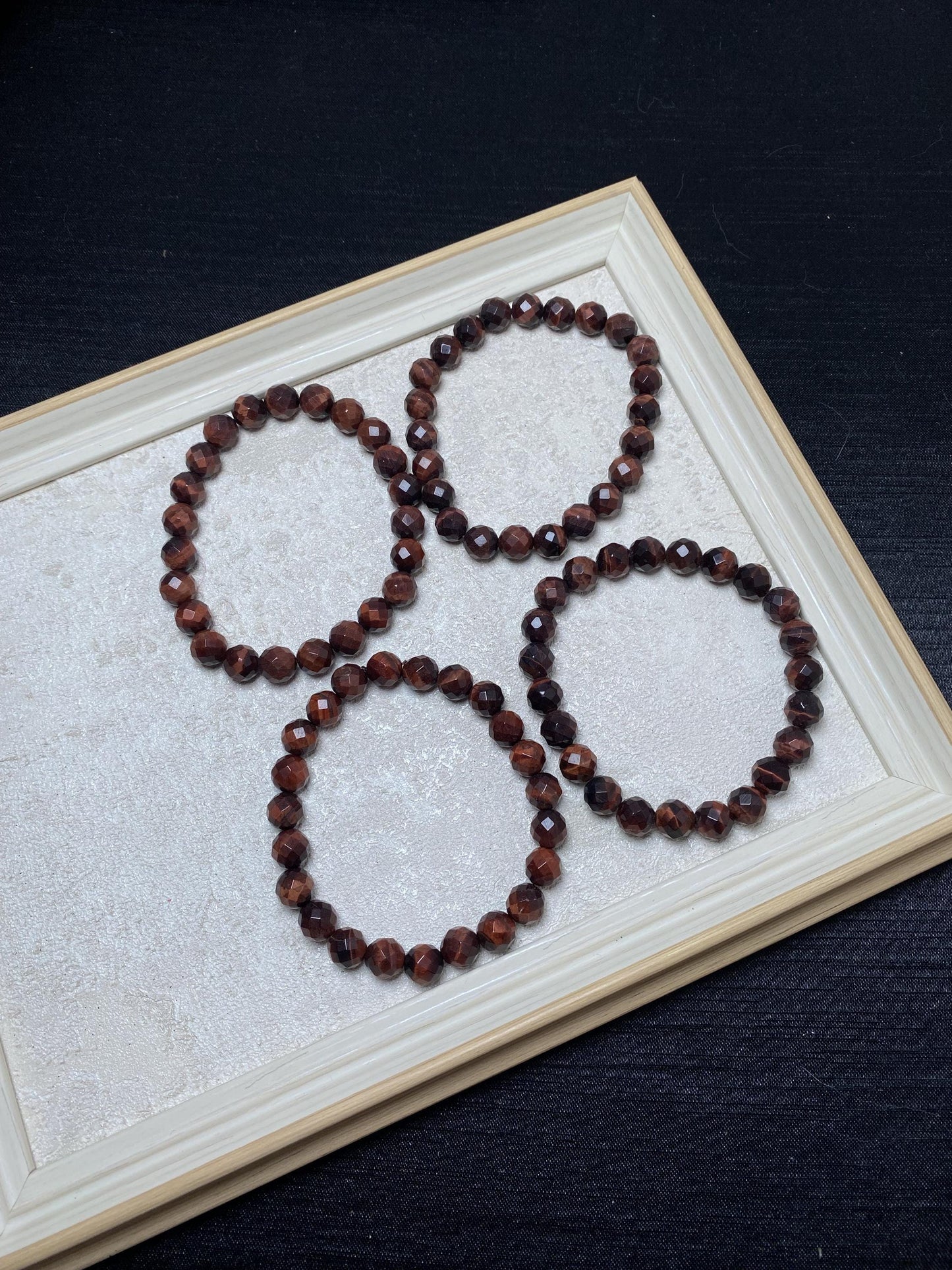 8mm faceted red tiger eye handmade bracelets crystal bracelets healingcrystal