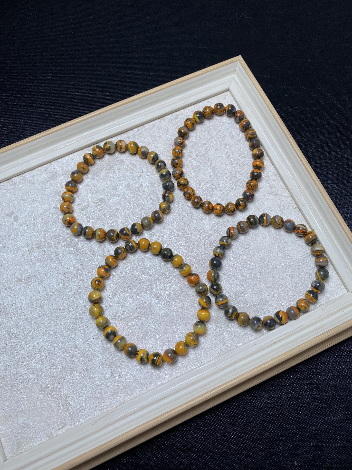 High quality 7mm bumblebee jasper handmade bracelets beaded bracelets healing crystal