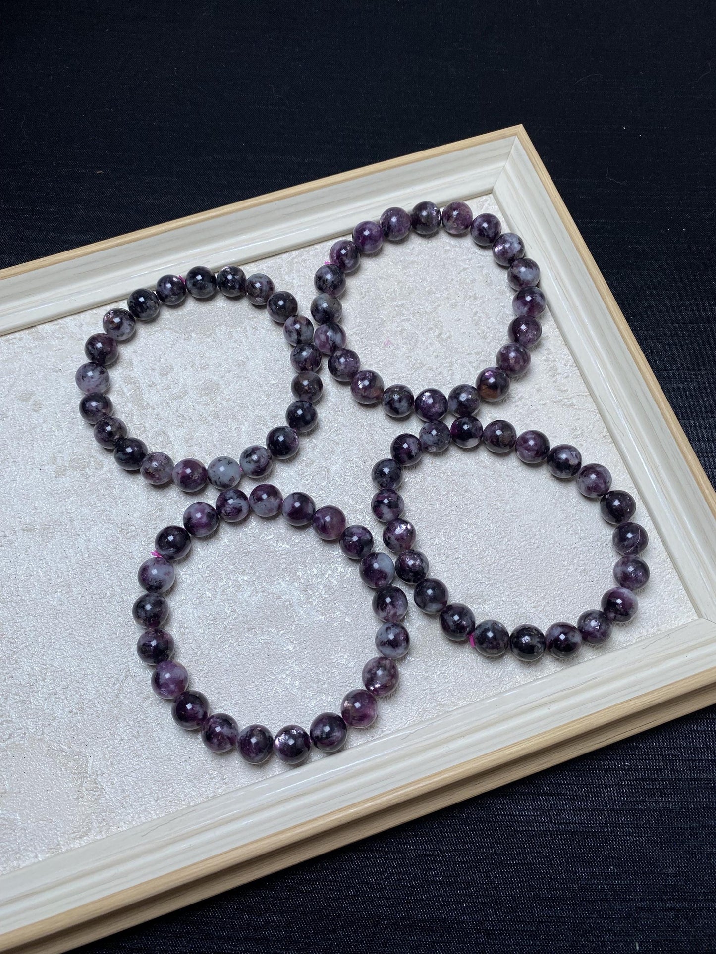 Purple lepidolite 9mm+ handmade bracelets crystal beaded bracelets